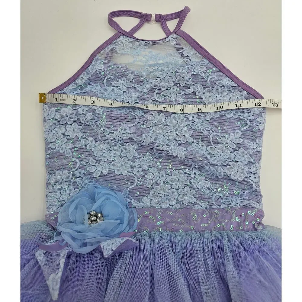 Weissman Dancewear Girls Size MC 10/12 Blue and Purple Costume/Fairy Dress Up